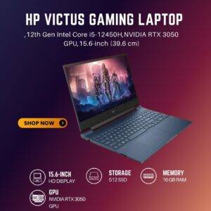 HP Victus Gaming Laptop,12th Gen Intel Core i5-12450H,NVIDIA RTX 3050 GPU