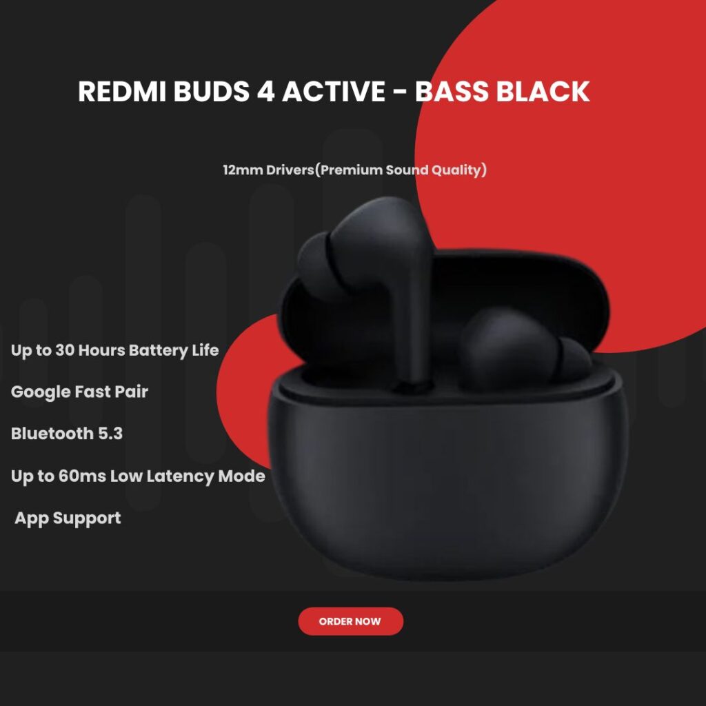 Redmi Buds 4 Active - Bass Black